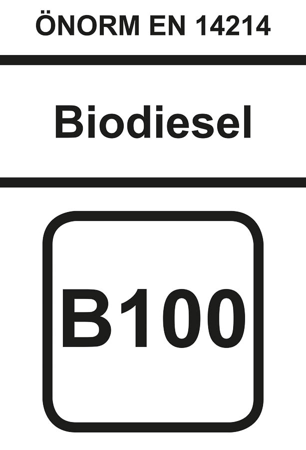 Aufkleber: Fuel Labelling: Biodiesel